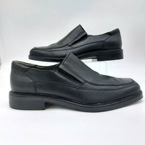 Dockers Pro Style Shoes Men 12M Leather Black Slip On Loafers All Motion Comfort